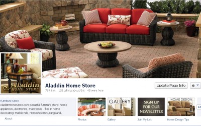 Aladdin Home Store Facebook page