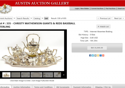 Austin Auction Christy Mathewson